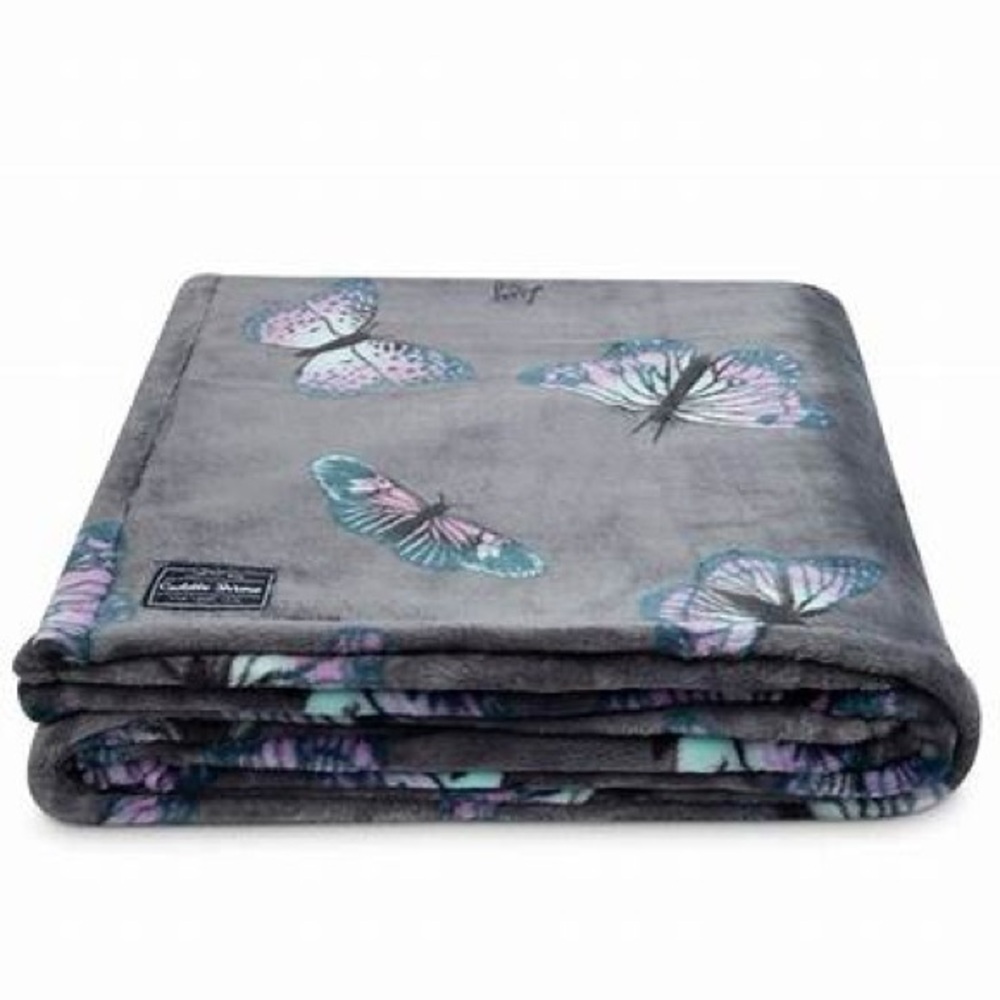 Lug Cuddle Throw Blanket - Butterfly Grey